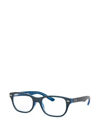 Ray-ban Junior Rectangular Glasses In Blue
