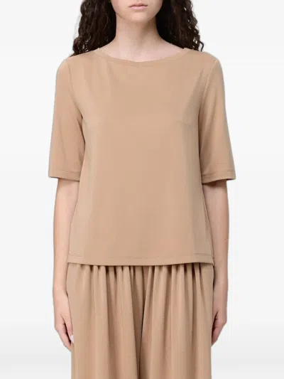 Max Mara Warren Silk And Cashmere Fine Knit Top In Multi