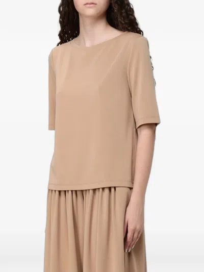 Max Mara Warren Silk And Cashmere Fine Knit Top In Multi