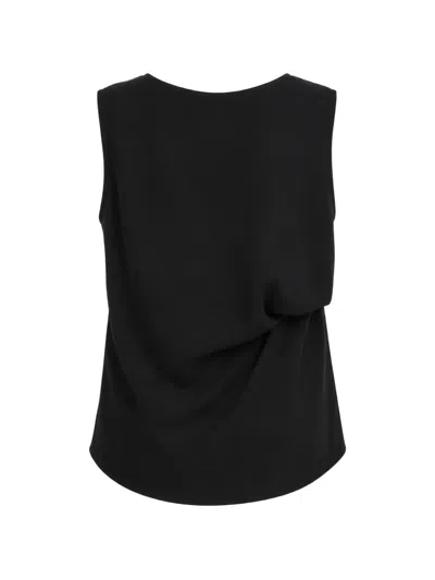 Dušan Draped-back Silk Top In Black