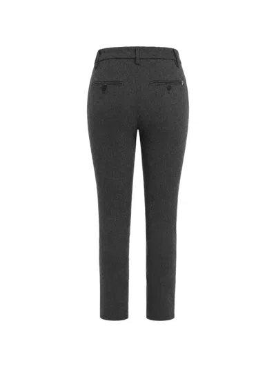 Dondup Carmen Herringbone-pattern Trousers In Gray