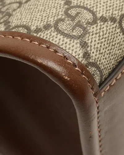 Gucci Gg Supreme Tote Bag In Brown