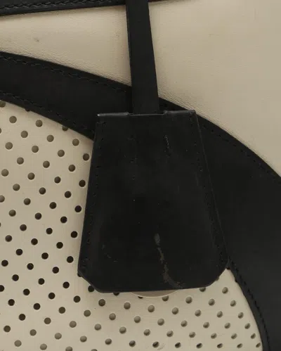 Prada Perforated Bowling Bag In Black