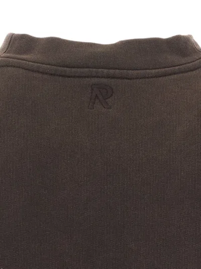 Represent Logo-embroidered Sweatshirt In Brown