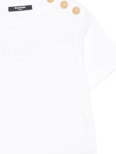 Balmain Button-detail T-shirt In White