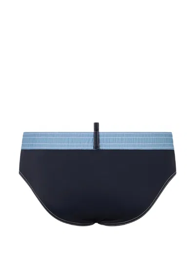 Dsquared2 Logo-print Swim Briefs In Blue