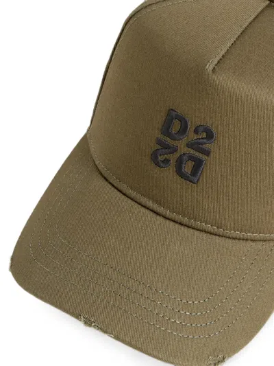 Dsquared2 D2 Upside Down Baseball Cap In Green