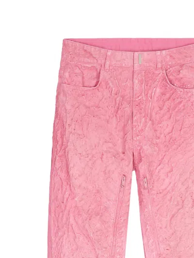 Givenchy Crinkled-finish Straight-leg Jeans In Multi