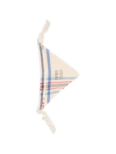 Bimba Y Lola Check-pattern Triangle Hair Scarf In Multi
