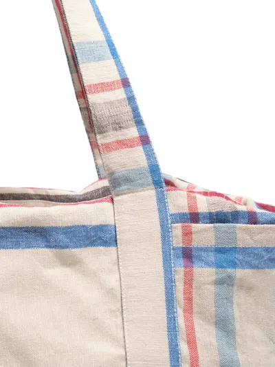 Bimba Y Lola Maxi Check-pattern Tote Bag In Neutral