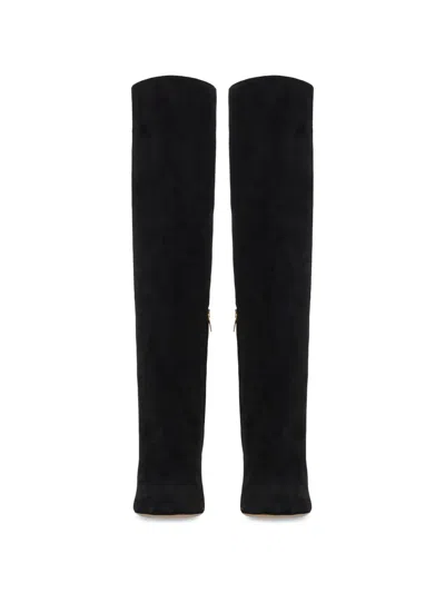 Ferragamo Spherical-heel Boots In Black