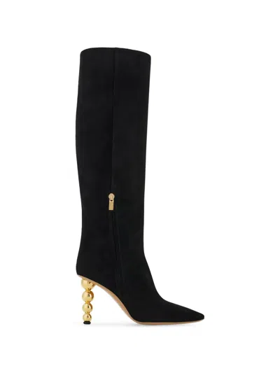 Ferragamo Spherical-heel Boots In Black