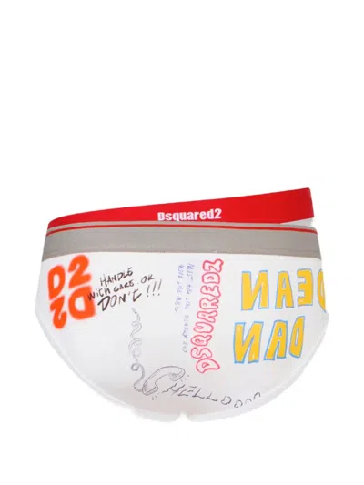 Dsquared2 Graffiti Briefs In Multi