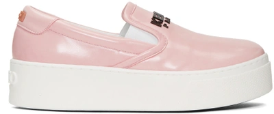 Kenzo 40mm K-py Brushed Faux Leather Sneakers, Pink