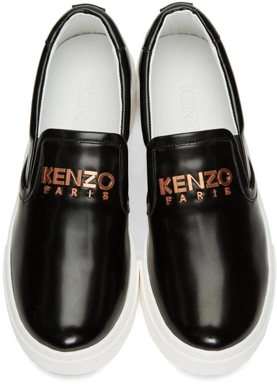 Shop Kenzo Black Logo Sneakers