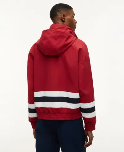 Tommy Hilfiger Reversible Regatta Windbreaker Jacket In Red