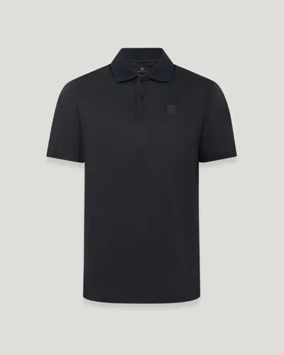 Belstaff Steel Polo Mercerised Cotton In Black