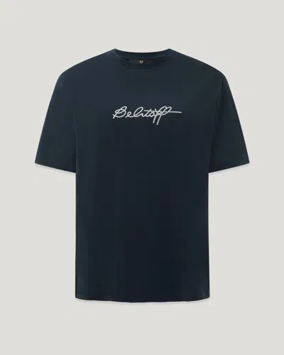 Belstaff Peri Embroidered T-shirt Cotton Jersey In Black