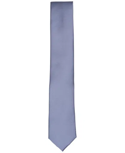 Alfani Men's Solid Texture Slim Tie, Created For Macy's In Neutral