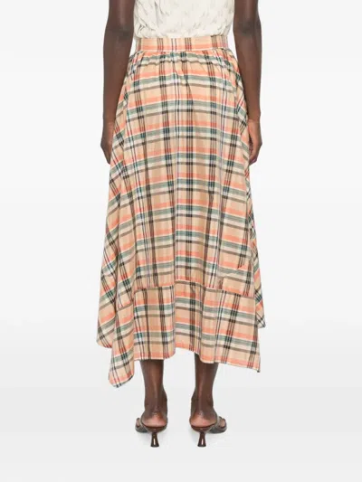 Ulla Johnson Annette Plaid-pattern Midi Skirt In Brown