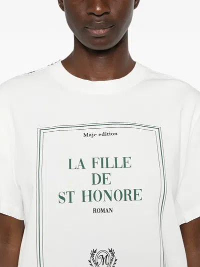 Maje Graphic-print T-shirt In White