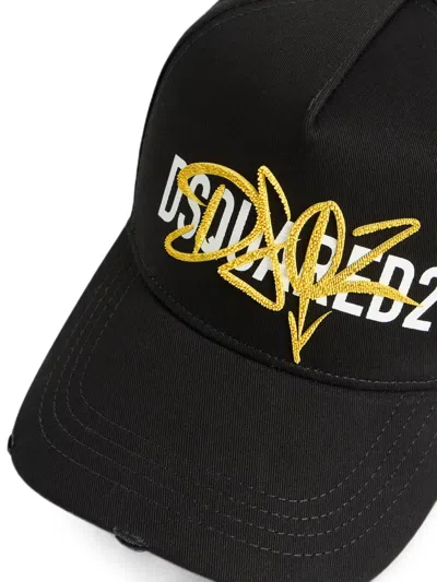 Dsquared2 Logo Baseball Cap In Black
