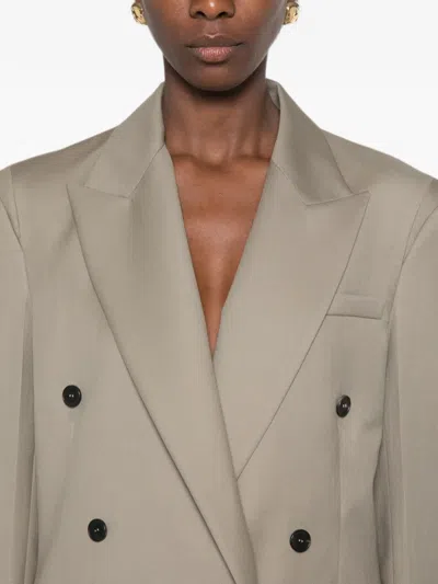 Ych Double-breasted Blazer In Neutral