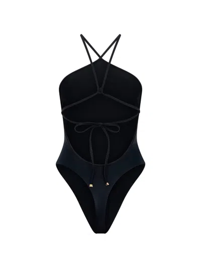 Dsquared2 Back-tie Swimsuit In Black