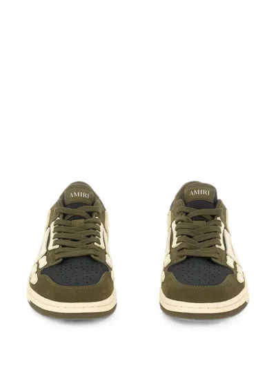 Amiri Panel Sneakers Rubber Sole Low Top In Brown
