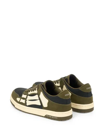 Amiri Panel Sneakers Rubber Sole Low Top In Brown