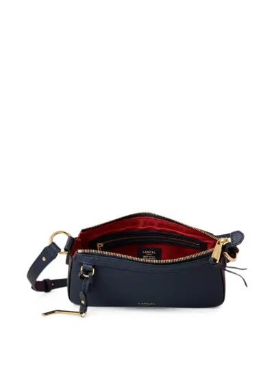 Lancel Grained Leather Shoulder Bag In Blue