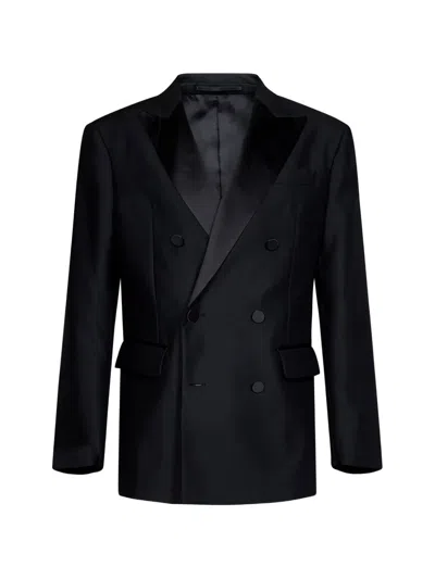 Dsquared2 Double-breasted Peak-lapel Suit In Black
