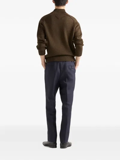 Prada Wool Turtleneck In Brown