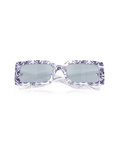 Dolce & Gabbana Rectangular Sunglasses In Gray