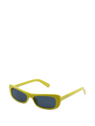 Jacquemus Rectangle-frame Sunglasses In Yellow