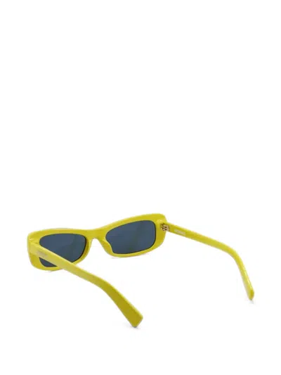 Jacquemus Rectangle-frame Sunglasses In Yellow
