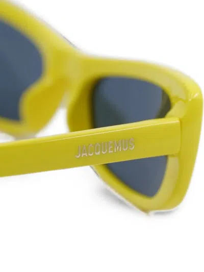 Jacquemus Rectangle-frame Sunglasses In Yellow