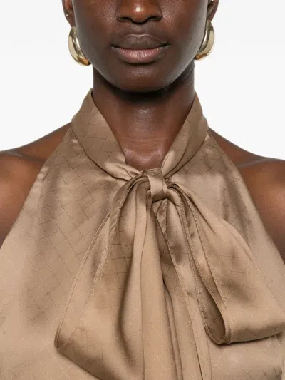 Tom Ford Patterned Halterneck Top In Multi