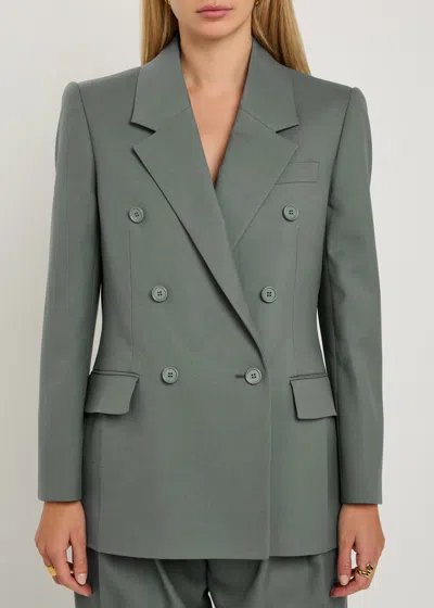 Chloé Chloe Double-breasted Wool Blazer In Gray