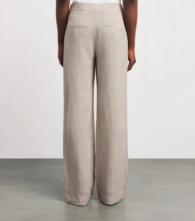Veronica Beard Broderick Check-pattern Trousers In Nude