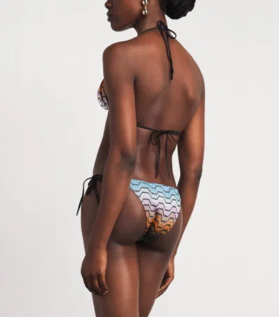 Missoni Metallic Zigzag Triangle Bikini In Multi