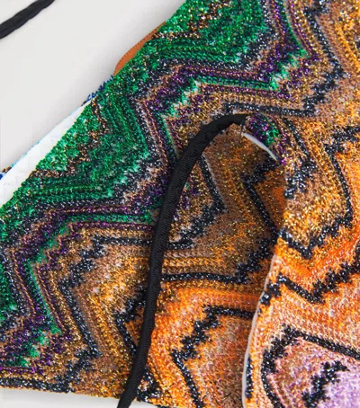 Missoni Metallic Zigzag Triangle Bikini In Multi