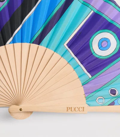 Pucci Silk Vivara Fan In Multi