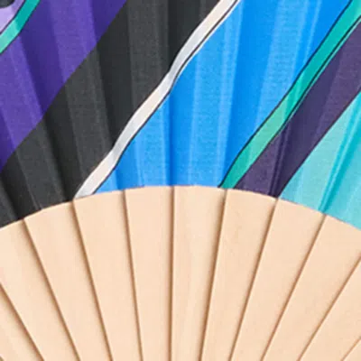 Pucci Silk Vivara Fan In Multi