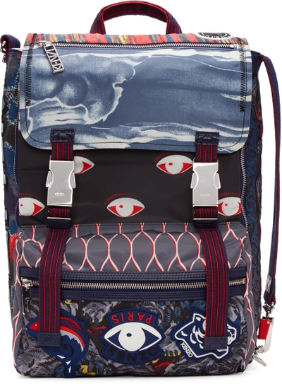 Shop Kenzo Multicolor Icons Backpack