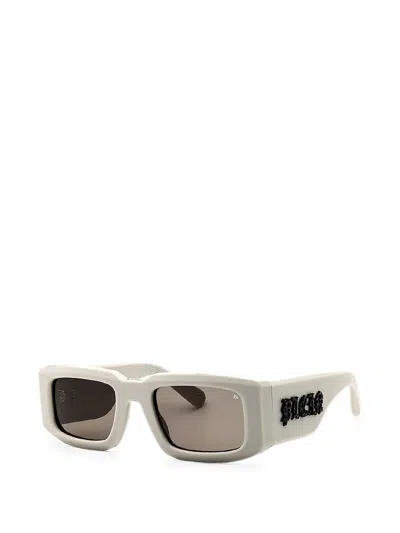 Philipp Plein Rectangle-frame Sunglasses In Gray