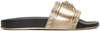 Versace Gold Medusa Slides In D914 Gold/black