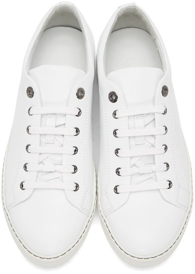 Lanvin Leather Sneakers In White. | ModeSens