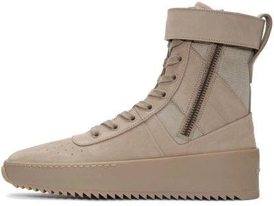 Shop Fear Of God Beige Military High-top Sneakers