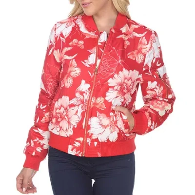 White Mark Womens Midweight Bomber Jacket In Red